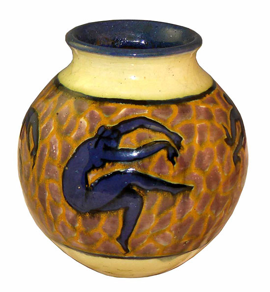 Jean Mayodon French Art Deco Ceramic Vase Modernism